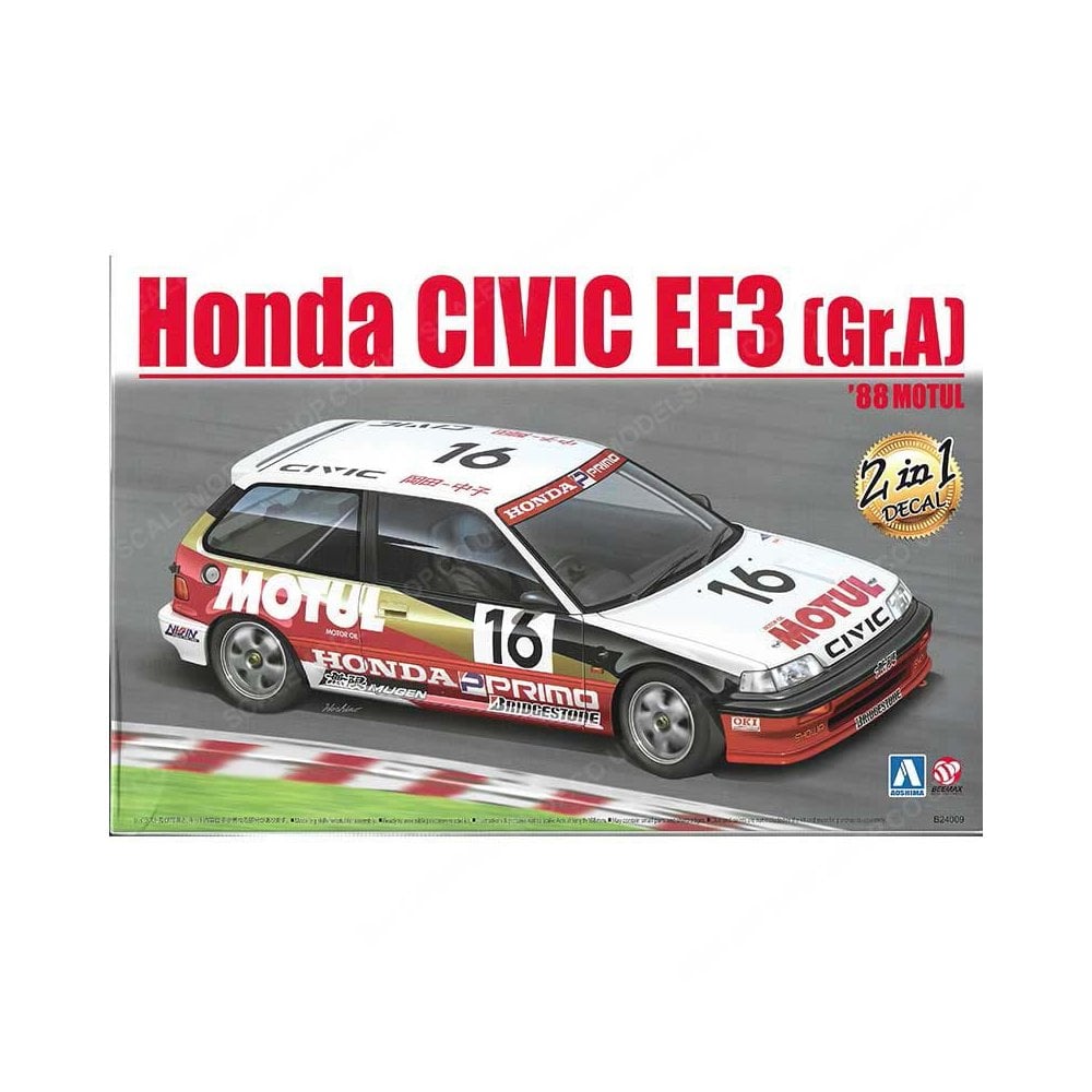 1/24 Honda Civic EF3 1988 Motul Beemax B24009 1/24 Honda Civic EF3 1988 Motul Beemax B24009