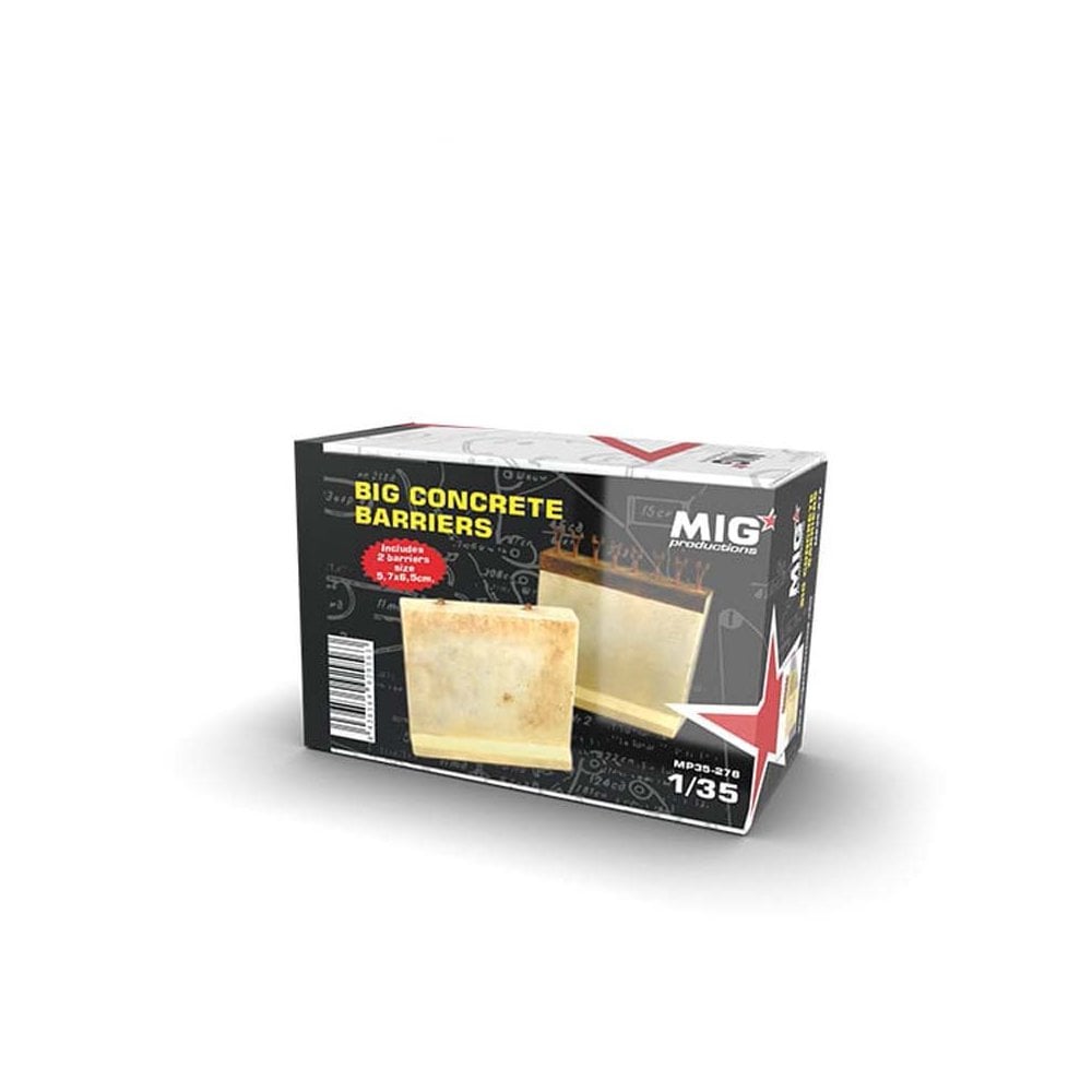 1/35 Big Concrete Barriers Iraq Military Type Mig Productions MP35-276 1/35 Big Concrete Barriers Iraq Military Type Mig Productions MP35-276