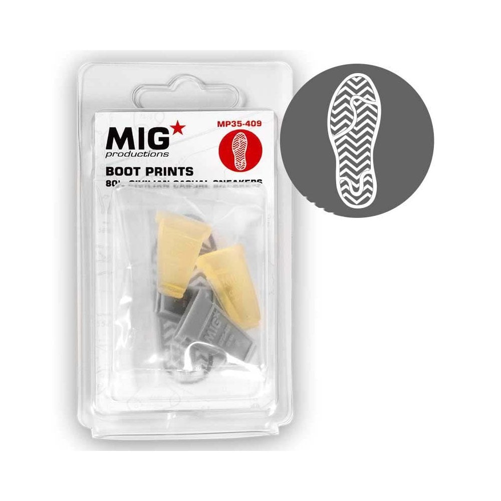Boot Prints80's Civilian Casual Sneakers Mig Productions MP35-409 Boot Prints80's Civilian Casual Sneakers Mig Productions MP35-409