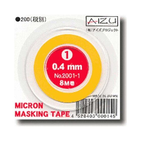 0.4mm x 8m Micron Masking Tape Aizu 2001-1 0.4mm x 8m Micron Masking Tape Aizu 2001-1