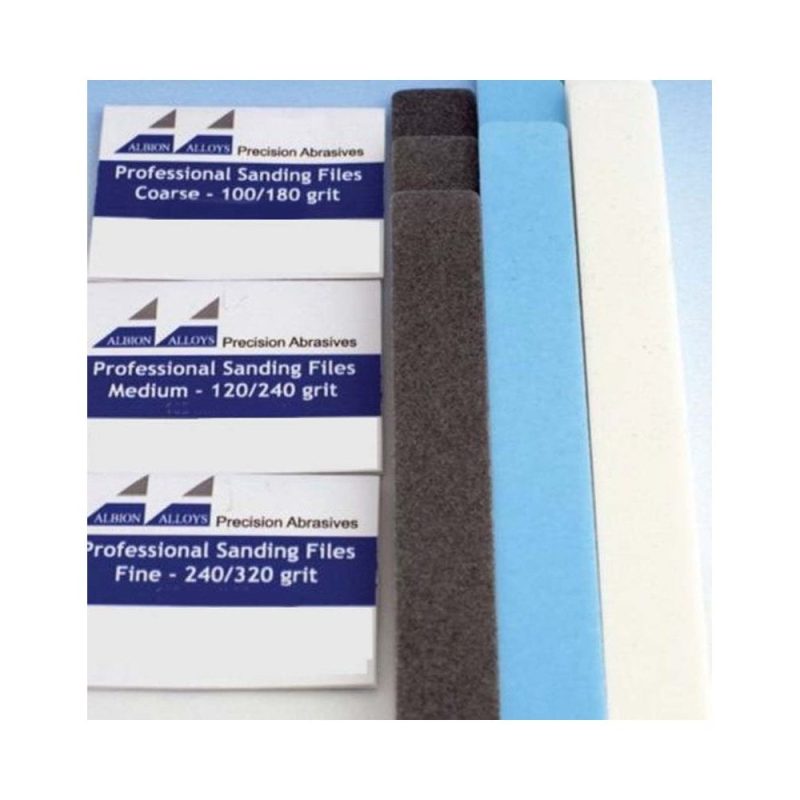 Albion Alloys Sanding Files Coarse Grey (20mm) (100/180 Grit) 341