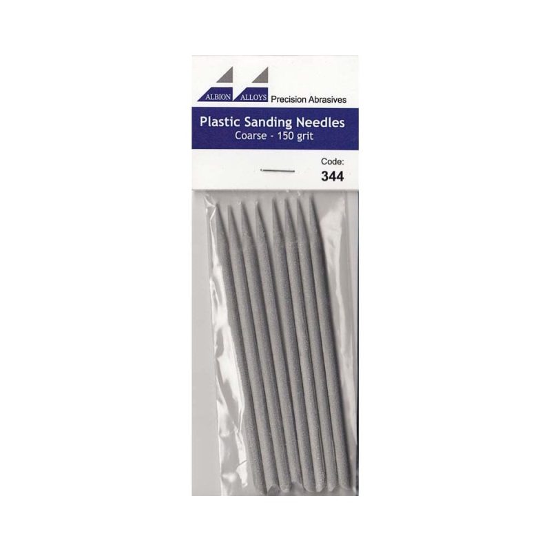 Albion Alloys Coarse Grey Plastic Sanding Needles (150 Grit) 344