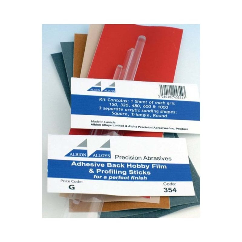 Albion Alloys Adhesive Backed Abrasives and Profiling Sticks 354