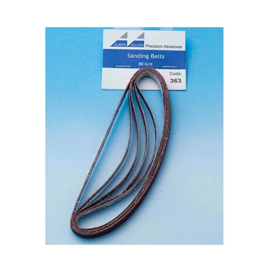 Albion Alloys Sanding Stick Replacement Belts (5pk) (80 grit) 363