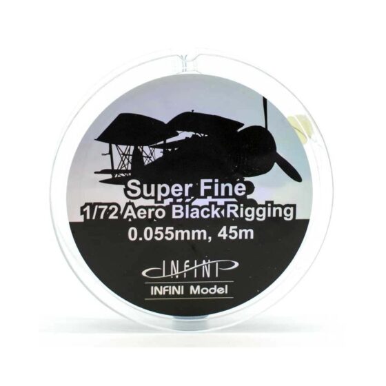 1/72 (145ft) Black Aero Rigging Super Fine Infini Model IR-7200B 1/72 (145ft) Black Aero Rigging Super Fine Infini Model IR-7200B