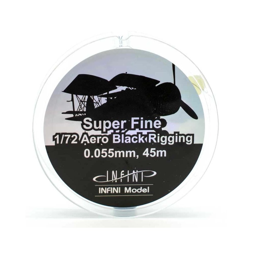1/72 (145ft) Black Aero Rigging Super Fine Infini Model IR-7200B 1/72 (145ft) Black Aero Rigging Super Fine Infini Model IR-7200B