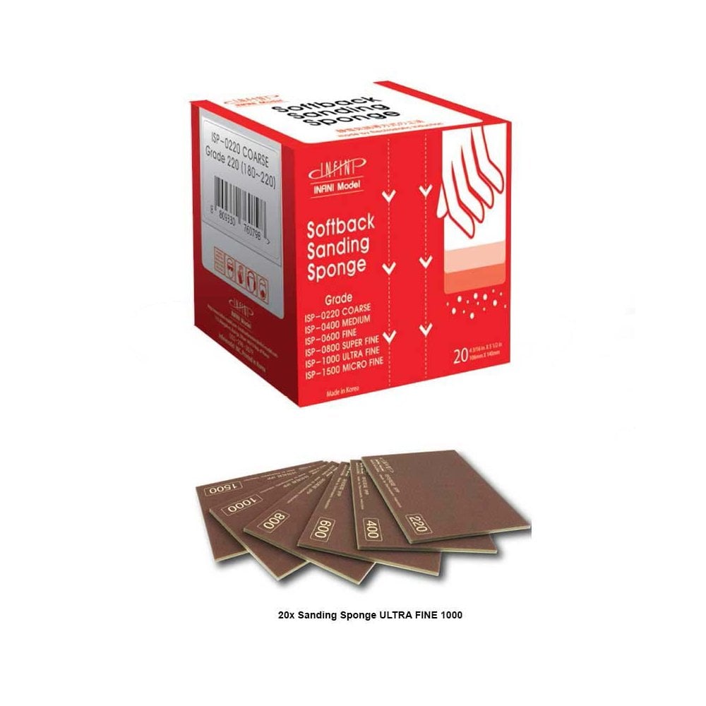 Infini Model ISP1000 20X Sanding Sponge Ultra Fine 1000