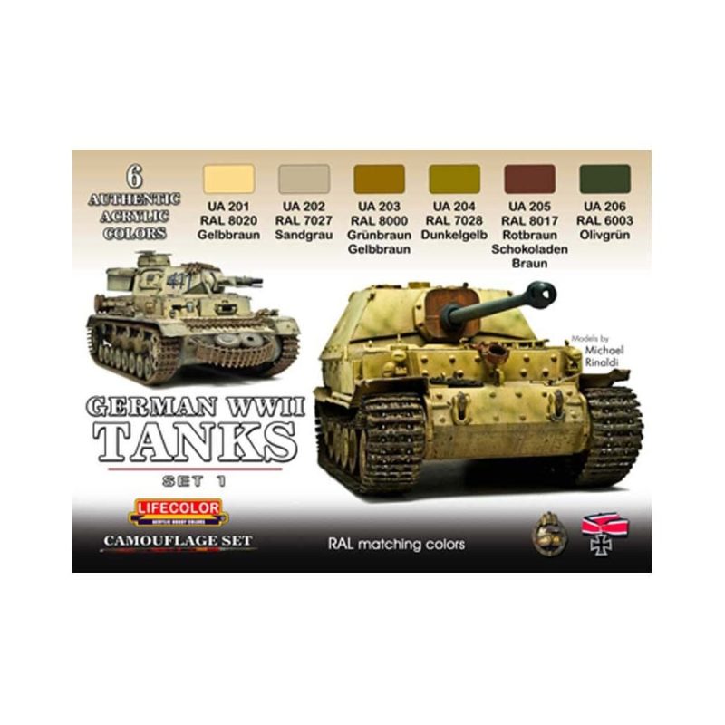 LifeColor German WWII Tanks Set 1 CS-01