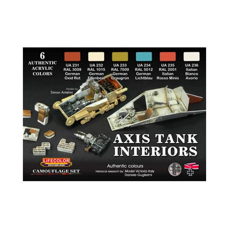 LifeColor Axis Tank Interiors Paint Set CS-22