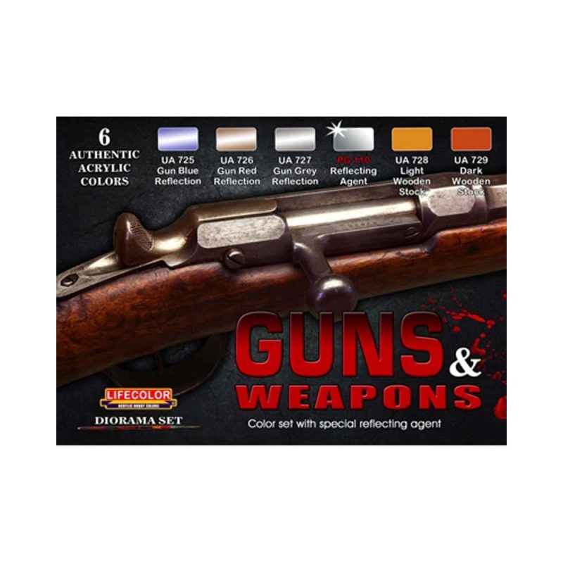 LifeColor Guns and Weapons Paint Set CS-26