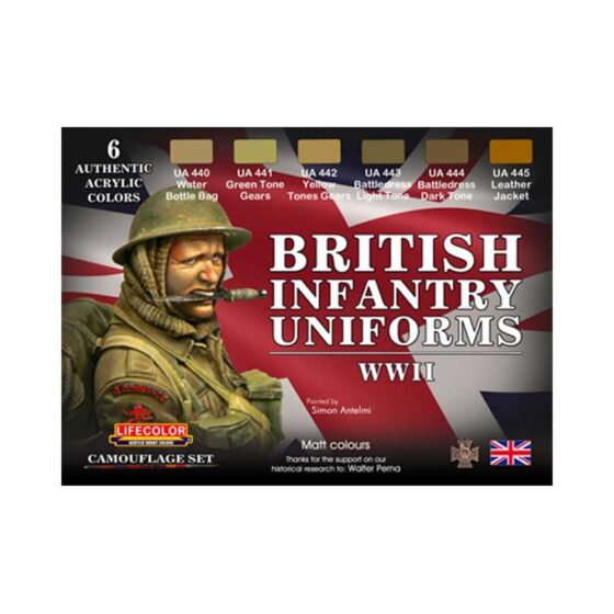 LifeColor British Uniforms WWII Set CS-41 LifeColor British Uniforms WWII Set CS-41
