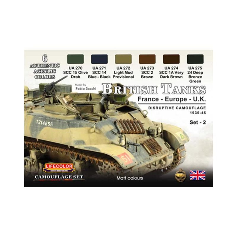LifeColor British Tanks Set 2 France, Europe & UK CS-44