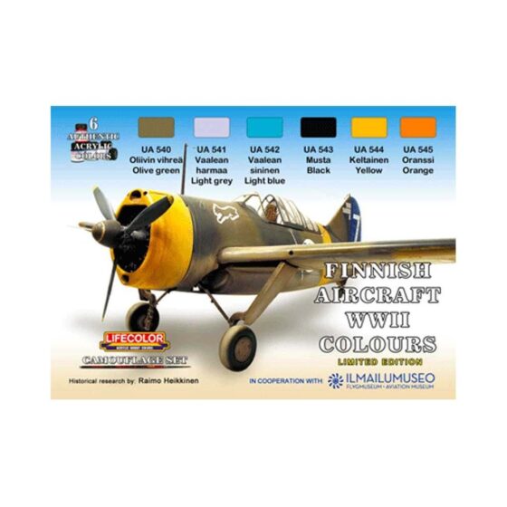 LifeColor Finnish WWII Aircraft Set XS09 LifeColor Finnish WWII Aircraft Set XS09