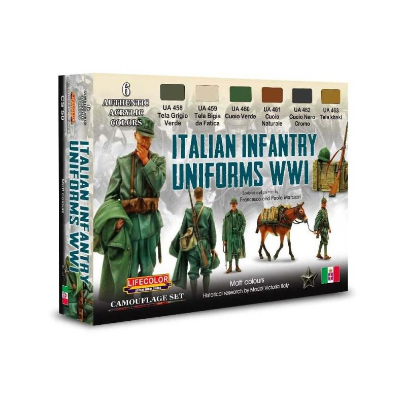 LifeColor Italian Infantry Uniforms WWI Set CS-50
