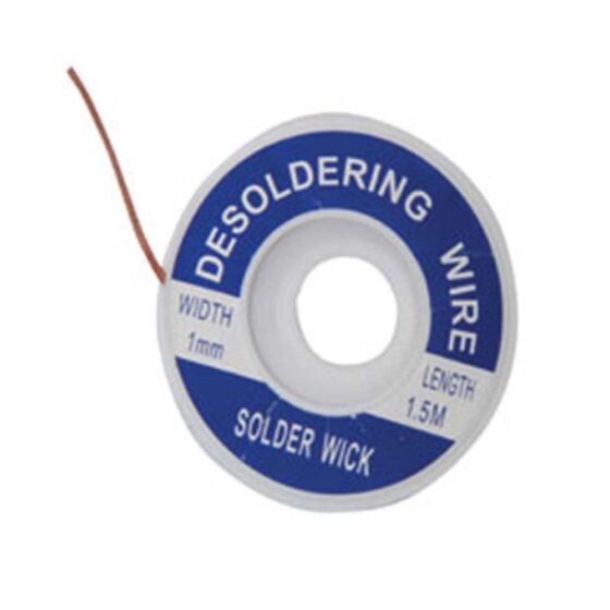 1.5m x 1.0mm Desolder Braid Mercury 703.004UK 1.5m x 1.0mm Desolder Braid Mercury 703.004UK
