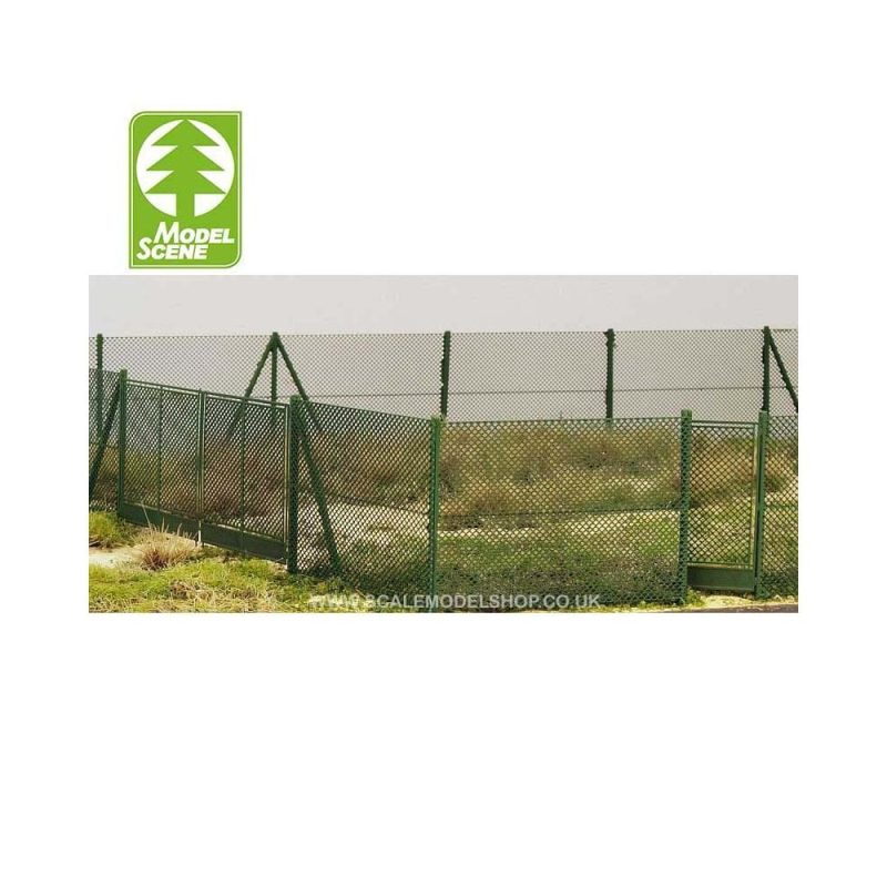 1/72 - 1/87 Fence - 2m Chain Mesh Gate And Fences Model Scene 48131