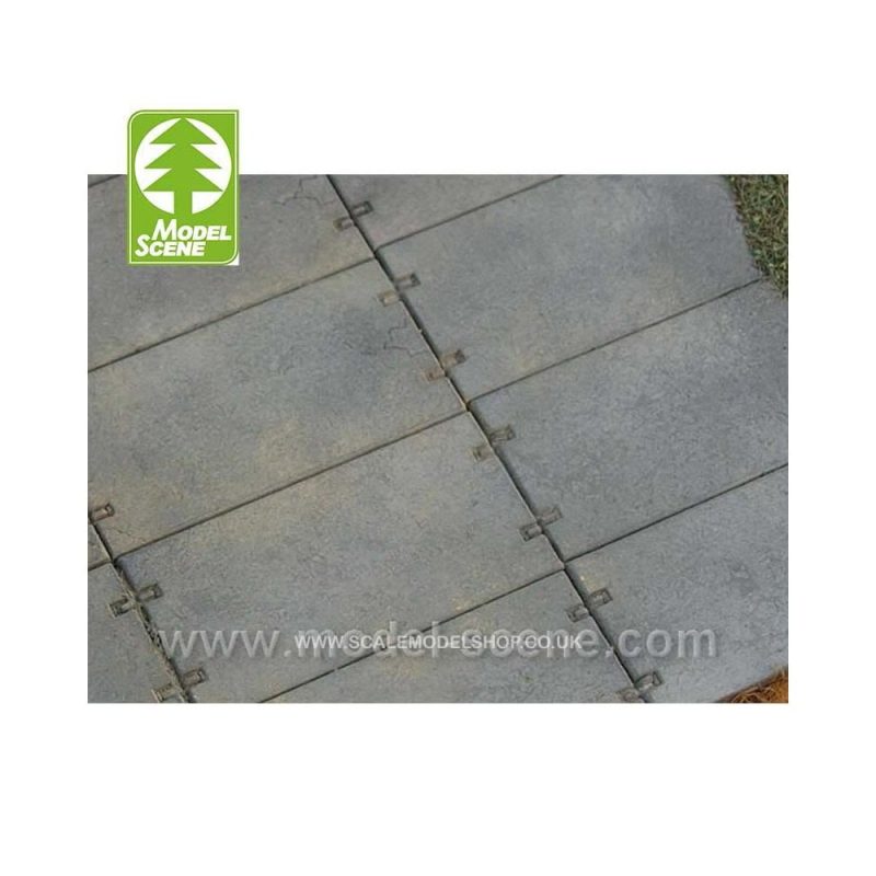 1/72-1/87/HO  10x Concrete Panels - Type II (35 x 17mm) Model Scene 48701