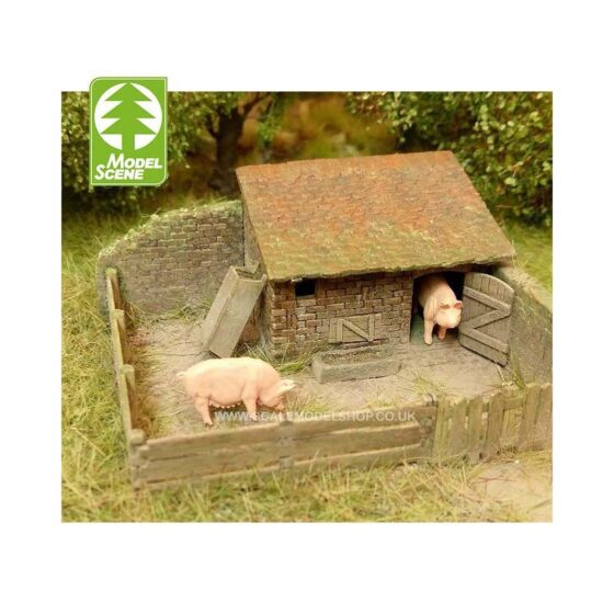 1/87 - HO - Pig HOuse (Kit) Model Scene 98519 1/87 - HO - Pig HOuse (Kit) Model Scene 98519