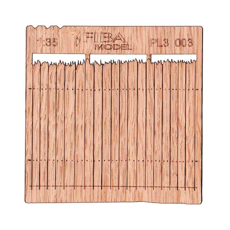 Rough Cut Cedar Privacy Fence Ii (2pcs) Model Scene PL3-003