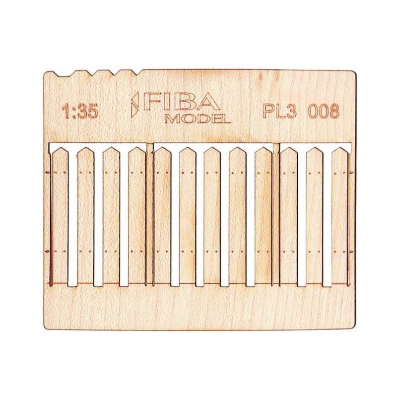 Stockade Fence Boards Wider Size (2pcs) Model Scene PL3-008