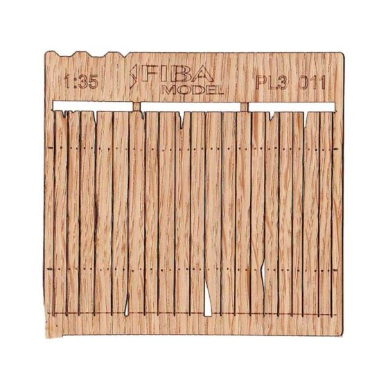 Plain Plank Cedar Fence Rustic (2pcs) Model Scene PL3-011 Plain Plank Cedar Fence Rustic (2pcs) Model Scene PL3-011