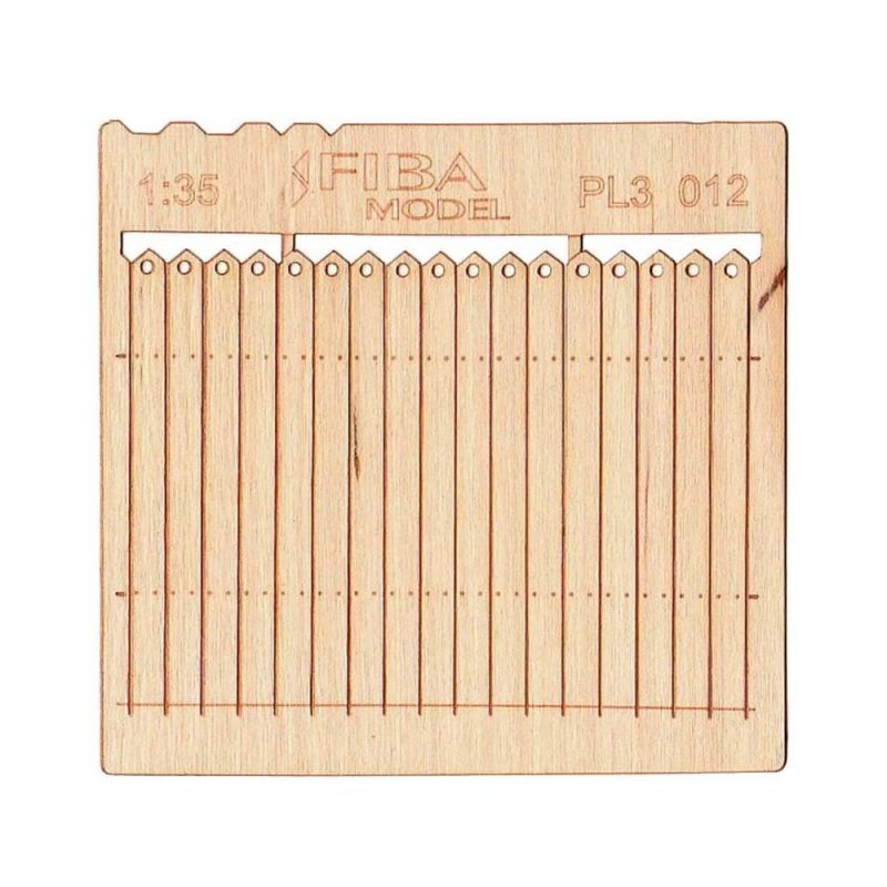 Decorative European Wooden Fence (2pcs) Model Scene PL3-012