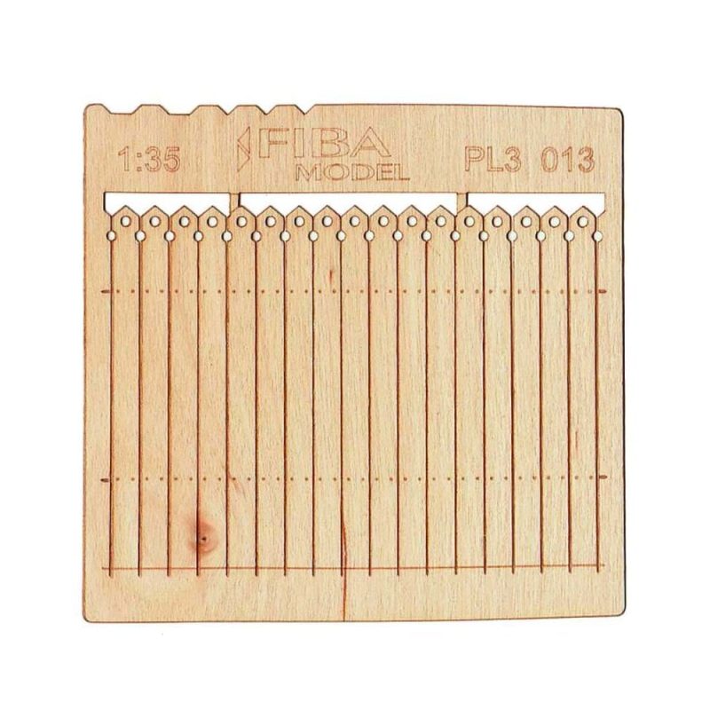 Decorative European Wooden Fence (2pcs) Model Scene PL3-013