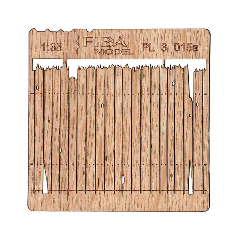 Wooden Fence Rotten (2pcs) Model Scene PL3-015