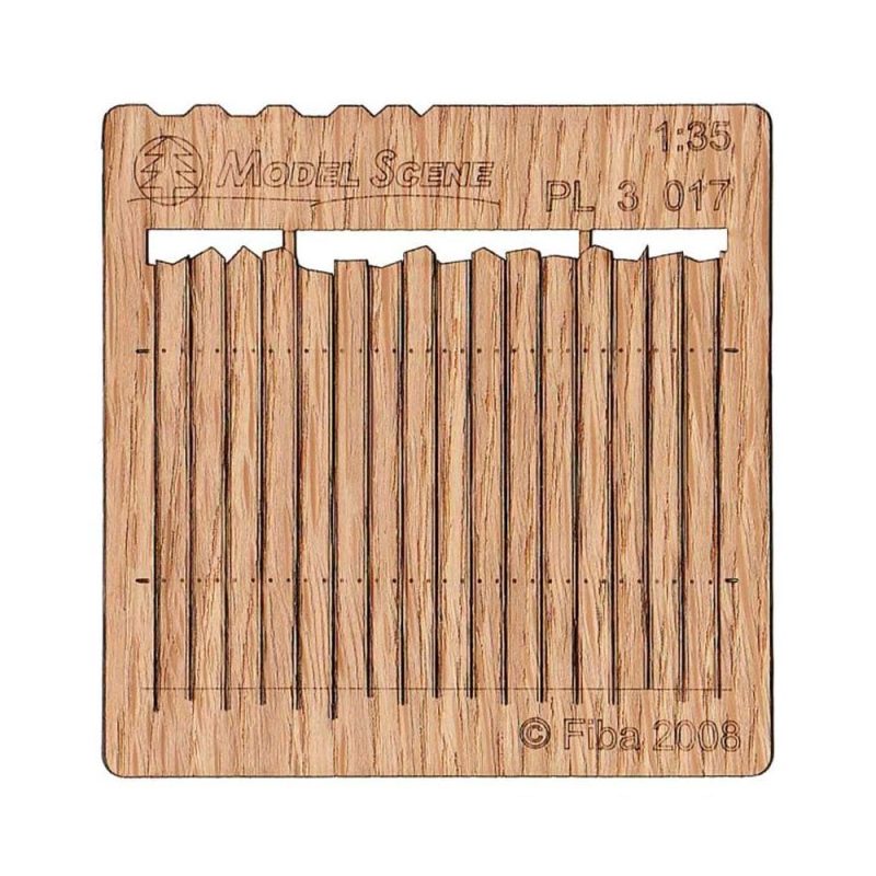 Wooden Fence Irregular Cut Ii (2pcs) Model Scene PL3-017