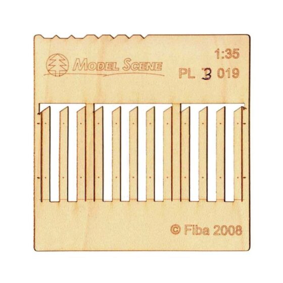 Stockade Fence Boards Wider Size (2pcs) Model Scene PL3-019 Stockade Fence Boards Wider Size (2pcs) Model Scene PL3-019