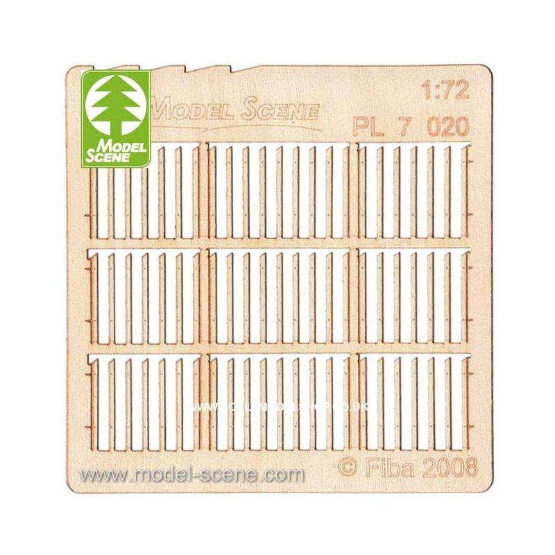 1/72 Wooden Fences - Stockade Boards - Standard Size Model Scene PL7-020