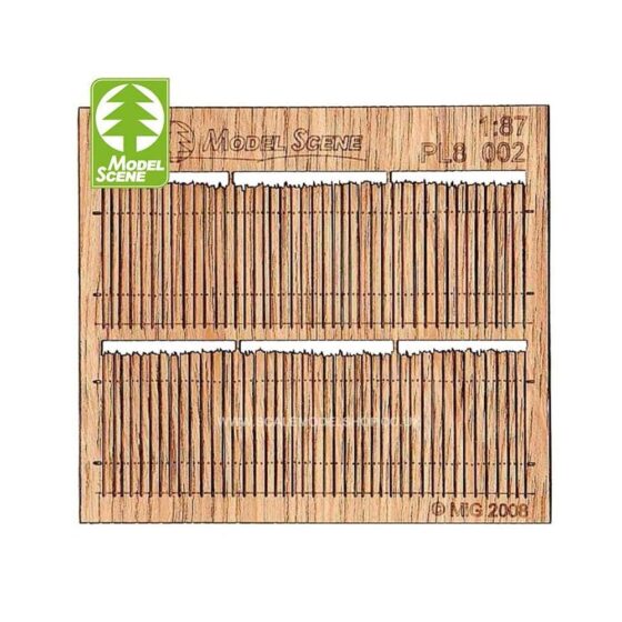 1/87 - HO Wooden Fences - Rough Cut Cedar Privacy I. Model Scene PL8-002 1/87 - HO Wooden Fences - Rough Cut Cedar Privacy I. Model Scene PL8-002