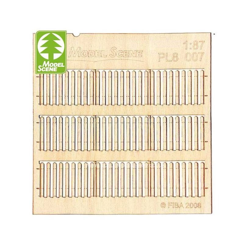 1/87 - HO Wooden Fences - Stockade Boards - Standard Size Model Scene PL8-007