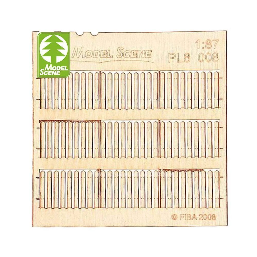 1/87 - HO Wooden Fences - Stockade Boards - Wider Size Model Scene PL8-008 1/87 - HO Wooden Fences - Stockade Boards - Wider Size Model Scene PL8-008