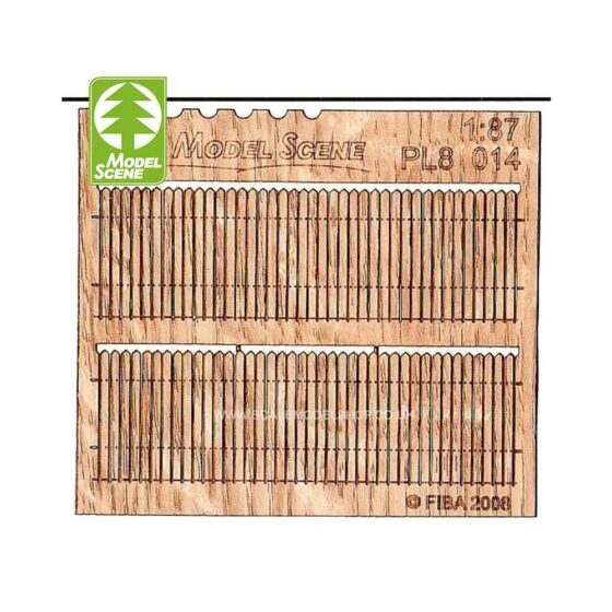 1/87 - HO Wooden Fences - Stockade (Tall) Model Scene PL8-014