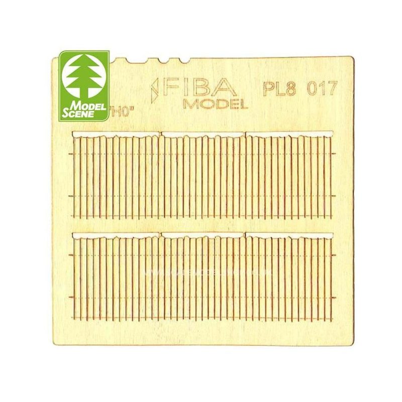 1/87 - HO Wooden Fences - Wooden Irregular Cut Ii. Model Scene PL8-017