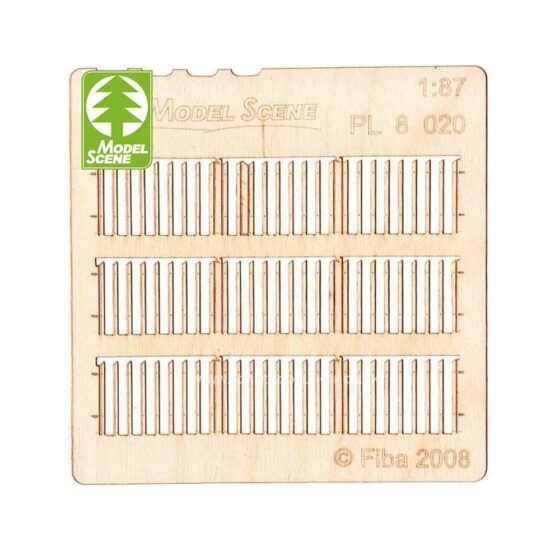 1/87 - HO Wooden Fences - Stockade Boards - Standard Size Model Scene PL8-020
