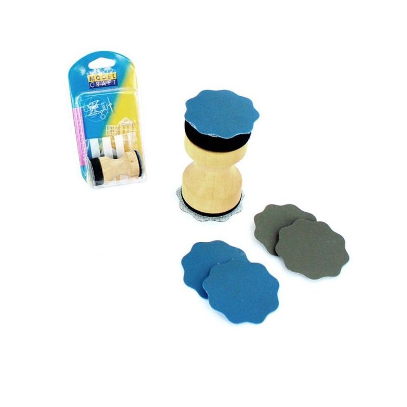Double Ended Sander Holder 6 Superfine Sanding Pads Modelcraft PAB1401/S