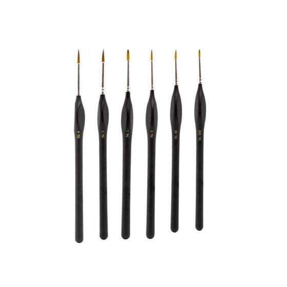 6x Fine Quality Synthetic Brush Set Modelcraft PPB2300/S1 6x Fine Quality Synthetic Brush Set Modelcraft PPB2300/S1