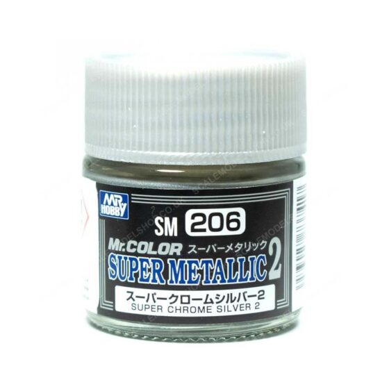 Mr Hobby - Super Metallic II - 10ml Super Chrome Silver Mr Color | SM-206 Mr Hobby - Super Metallic II - 10ml Super Chrome Silver Mr Color | SM-206