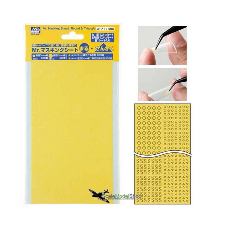 Mr Hobby - Round & Triangle Masking Sheets | GT-71 Mr Hobby - Round & Triangle Masking Sheets | GT-71