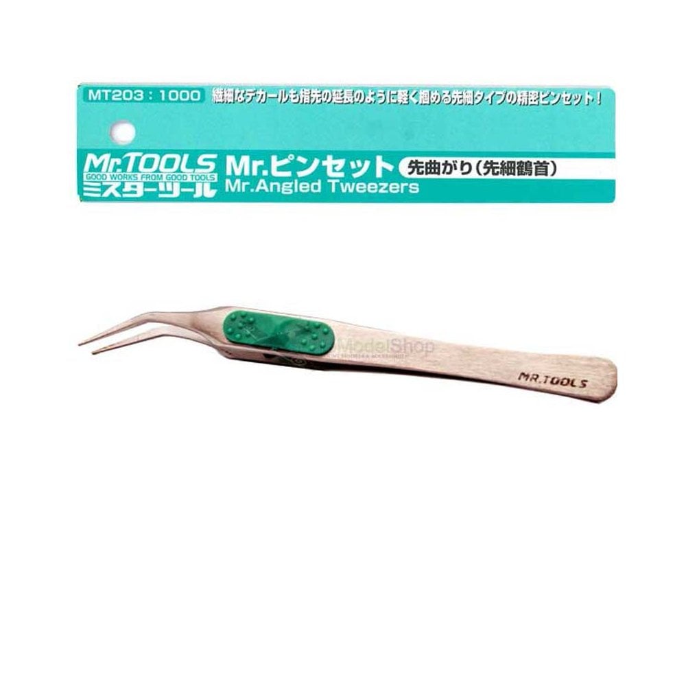 Mr Hobby - Mr Tools Mr Angled Tweezers | MT-203 Mr Hobby - Mr Tools Mr Angled Tweezers | MT-203