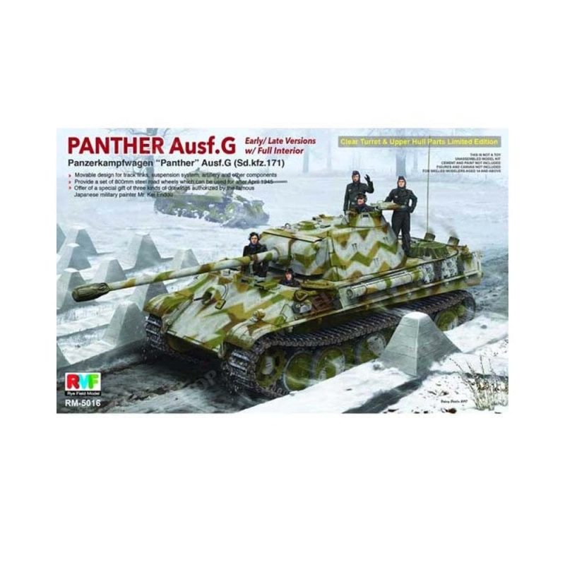 1/35 Panther Ausf.G Early/Late w/full interior (Sd.kfz.171) Rye Field Models RM5016 1/35 Panther Ausf.G Early/Late w/full interior (Sd.kfz.171) Rye Field Models RM5016