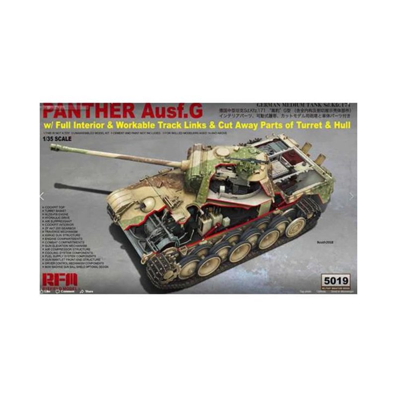 Rye Field Models Panther Ausf. G with Full Interior (1/35) RM5019