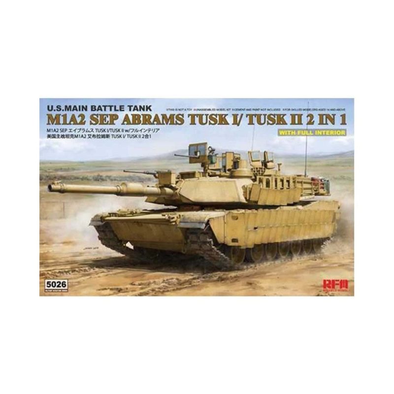 Rye Field Models M1A1/M1A2 TUSK with Full Interior (1/35) RM5026