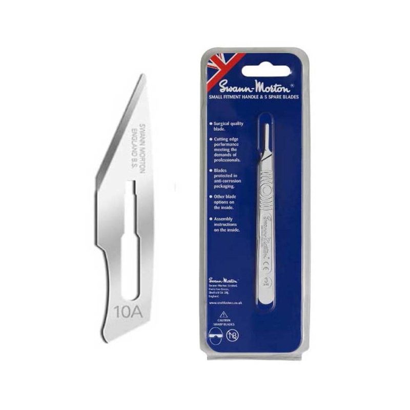 Swann Morton No.3 Metal Handle Set with 5x No.10A Blades 9210