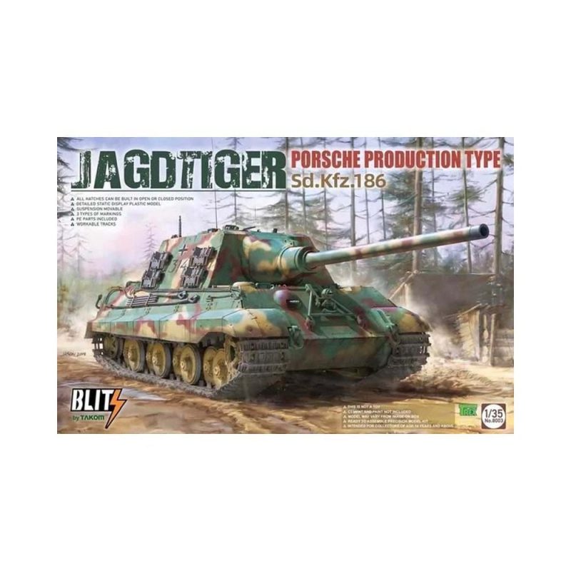 Takom Jagdtiger Sd.Kfz. 186 Porsche Production Type 8003 (1/35) 08003