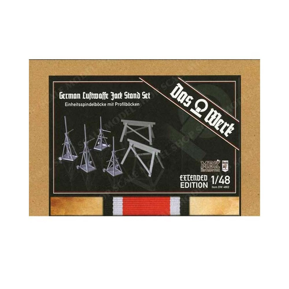 1/48 German Luftwaffe Jack Stand Set - Extended version Uschi van der Rosten DW4802 1/48 German Luftwaffe Jack Stand Set - Extended version Uschi van der Rosten DW4802
