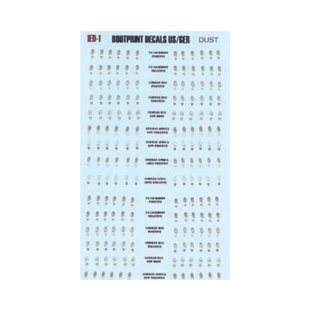 1/35 Bootprint Decals Dust Effect Uschi van der Rosten 1012 1/35 Bootprint Decals Dust Effect Uschi van der Rosten 1012