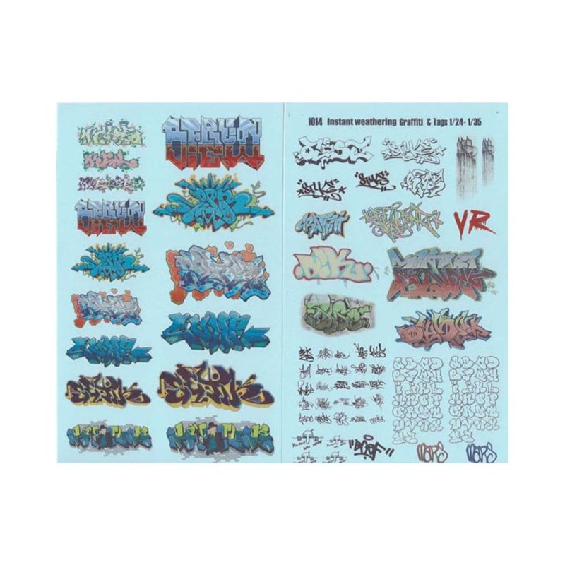 1/72 - 1/25 Graffiti Tags and Letters Decals Uschi van der Rosten 1014 1/72 - 1/25 Graffiti Tags and Letters Decals Uschi van der Rosten 1014